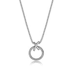 Charles Garnier Rhodium Plated "Linq" Silver Necklace at Arman's Jewellers
