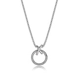 Charles Garnier Rhodium Plated "Linq" Silver Necklace at Arman's Jewellers
