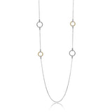 Charles Garnier "Linq" Two-Tone Silver Station Necklace at Arman's Jewellers