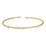 Charles Garnier "Darsi" Woven Gold Cuff Bangle Bracelet at Arman's Jewellers