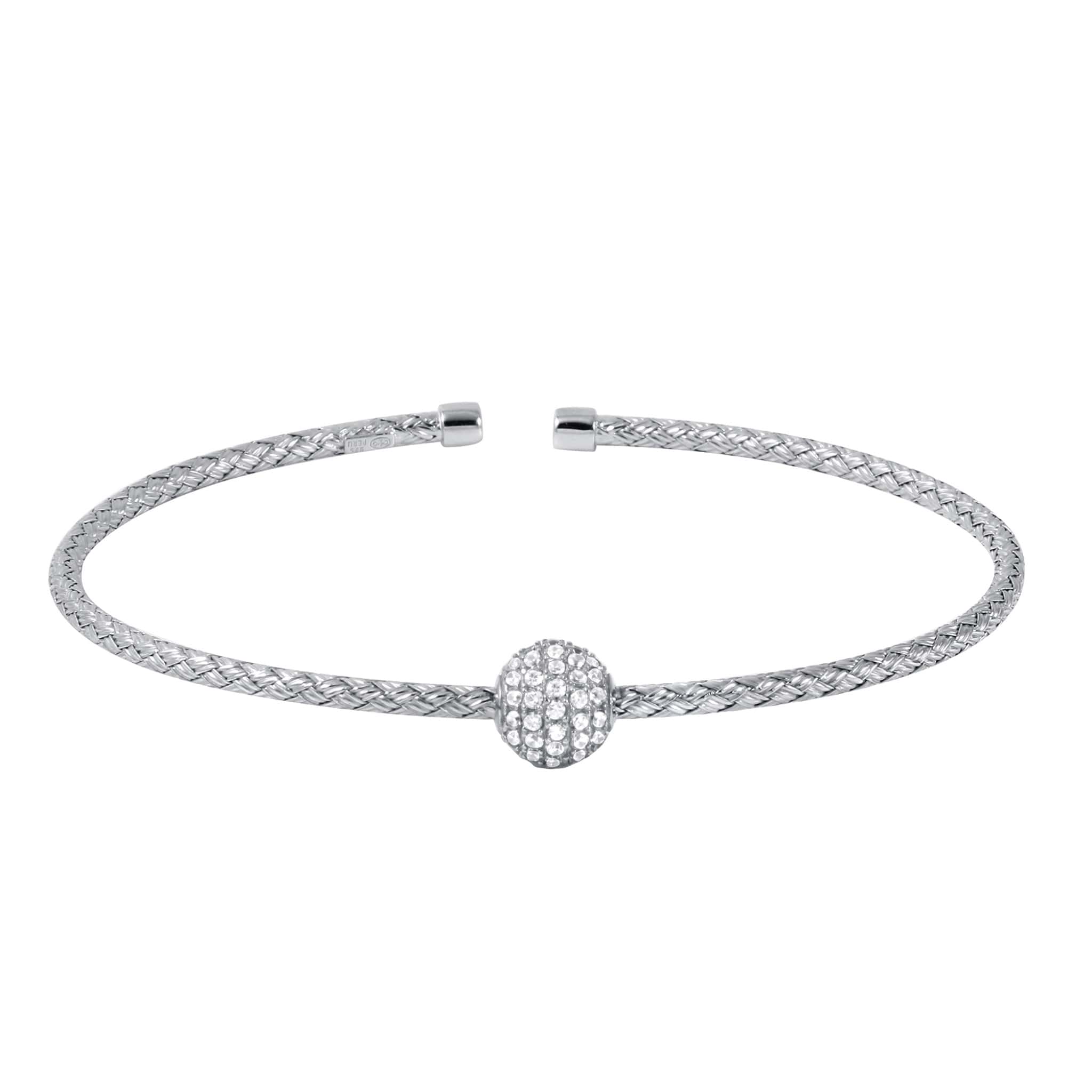 Charles Garnier "Gail" Woven Cuff Bangle Bracelet at Arman's Jewellers