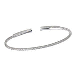Charles Garnier "Kara" Silver Cuff Bangle Bracelet at Arman's Jewellers