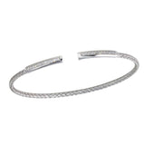 Charles Garnier "Kara" Silver Cuff Bangle Bracelet at Arman's Jewellers