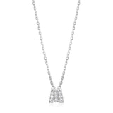 Mini "M" Initial Silver Necklace at Arman's Jewellers