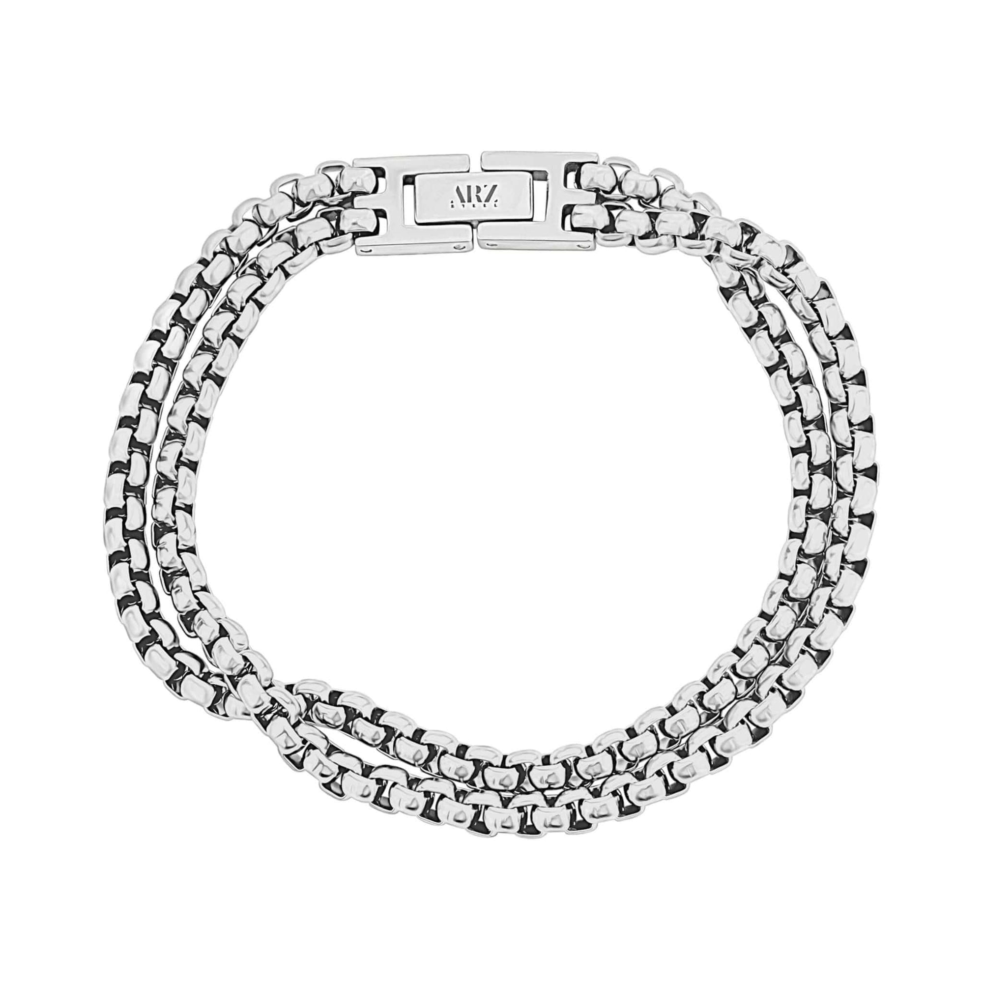 Double Row Round Box Link Bracelet at Arman's Jewellers