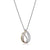 ELLE Three-tone Tear Drop Pendant Silver Necklace at Arman's Jewellers