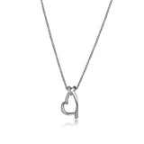 ELLE Amour Heart Knot Silver Necklace at Arman's Jewellers
