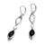 ELLE Blink Black Agate Leverback Silver Earrings at Armans Jewellers 