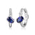 ELLE "Blue Star" Silver Hoop Earrings