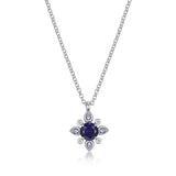 ELLE "Blue Star" Silver Necklace at Arman's Jewellers