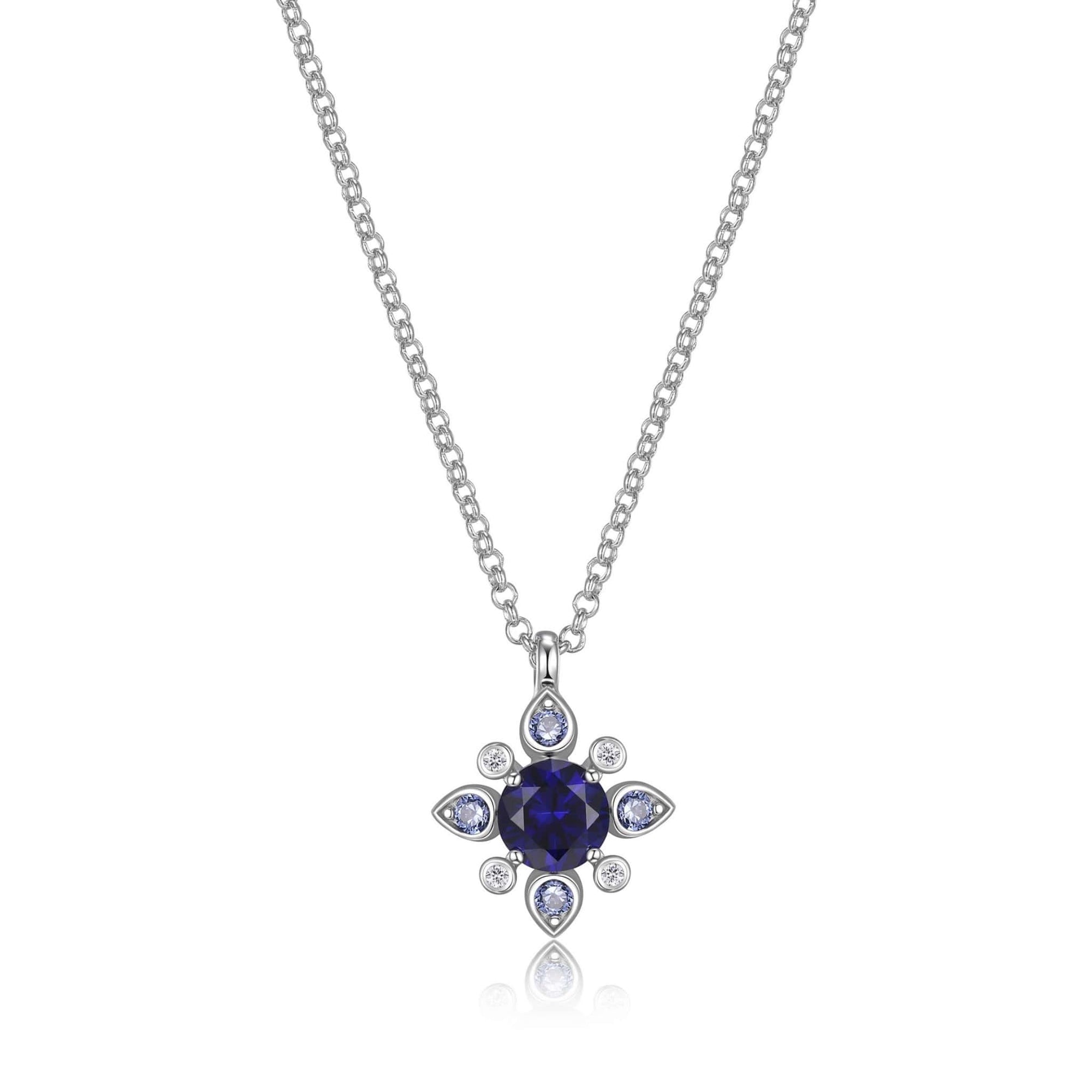 ELLE "Blue Star" Silver Necklace at Arman's Jewellers