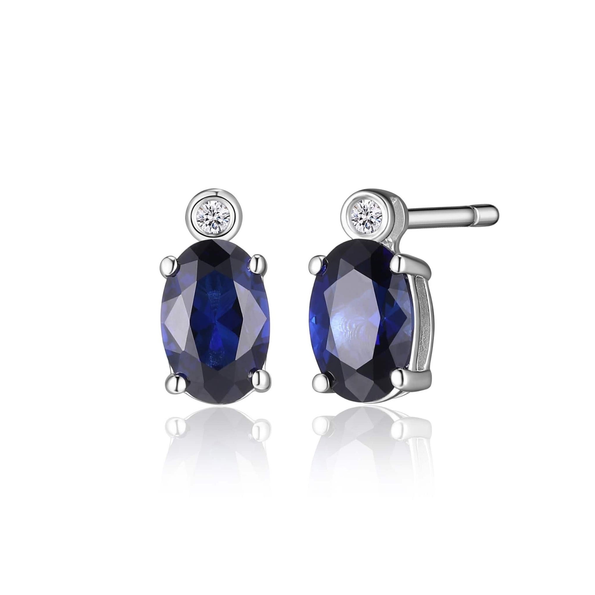 ELLE "Blue Star" Silver Stud Earrings at Arman's Jewellers