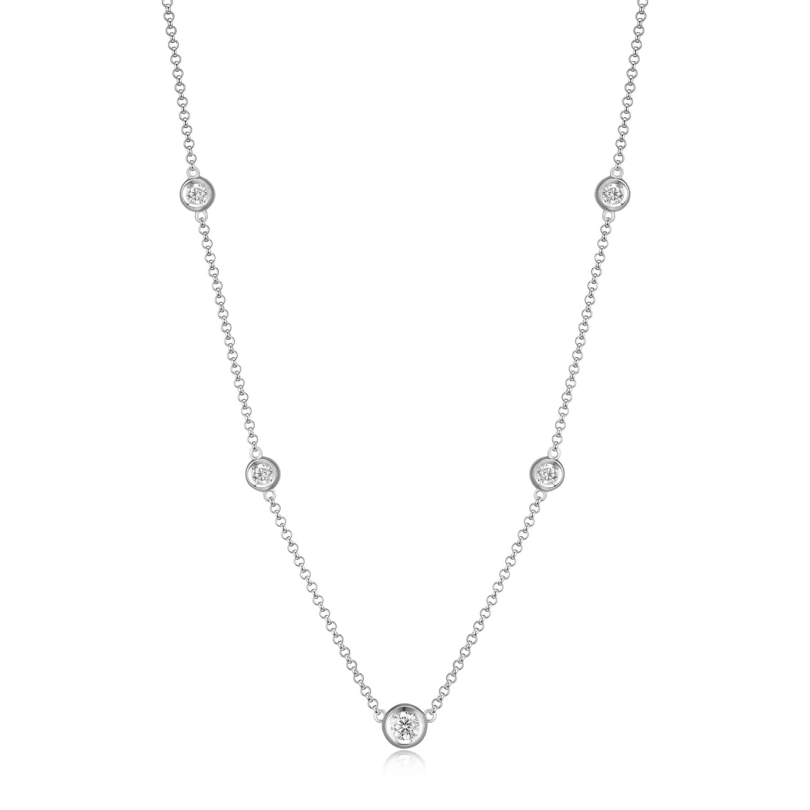 ELLE "Bubble" Silver Station Necklace at Arman's Jewellers