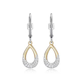 ELLE "Caramel" Two-Tone Silver Dangle Earrings at Arman's Jewellers Kitchener