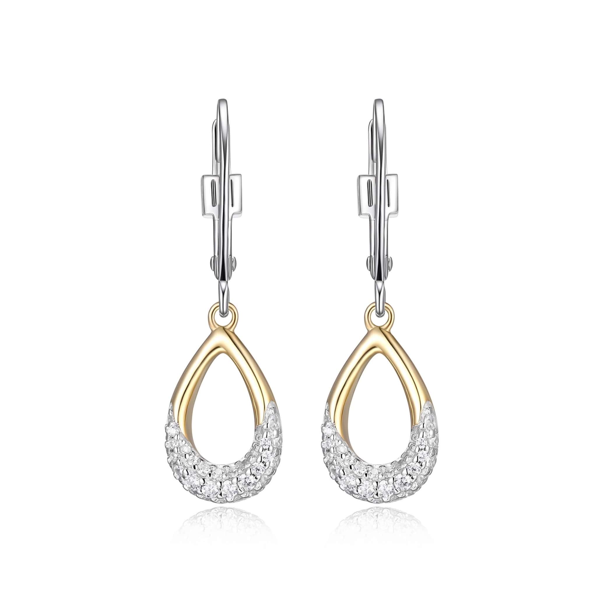 ELLE "Caramel" Two-Tone Silver Dangle Earrings at Arman's Jewellers Kitchener