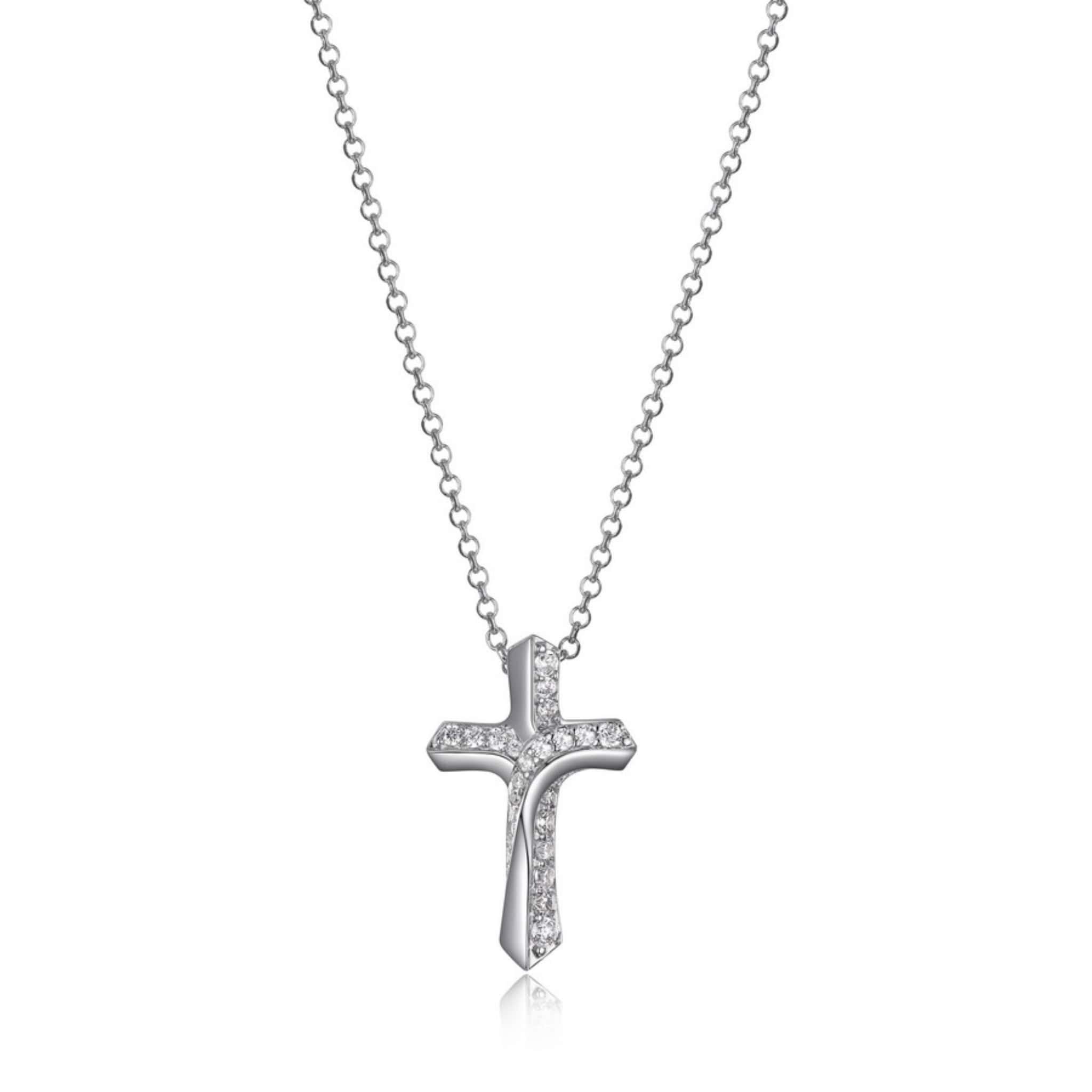 ELLE Devotion Silver Cross Necklace at Arman's Jewellers