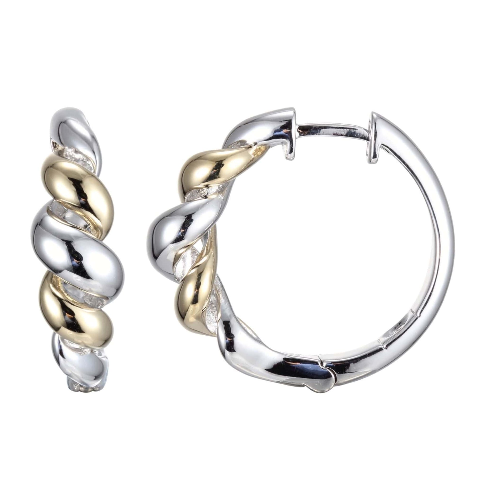 ELLE "Duet" Silver Hoop Earrings at Arman's Jewellers