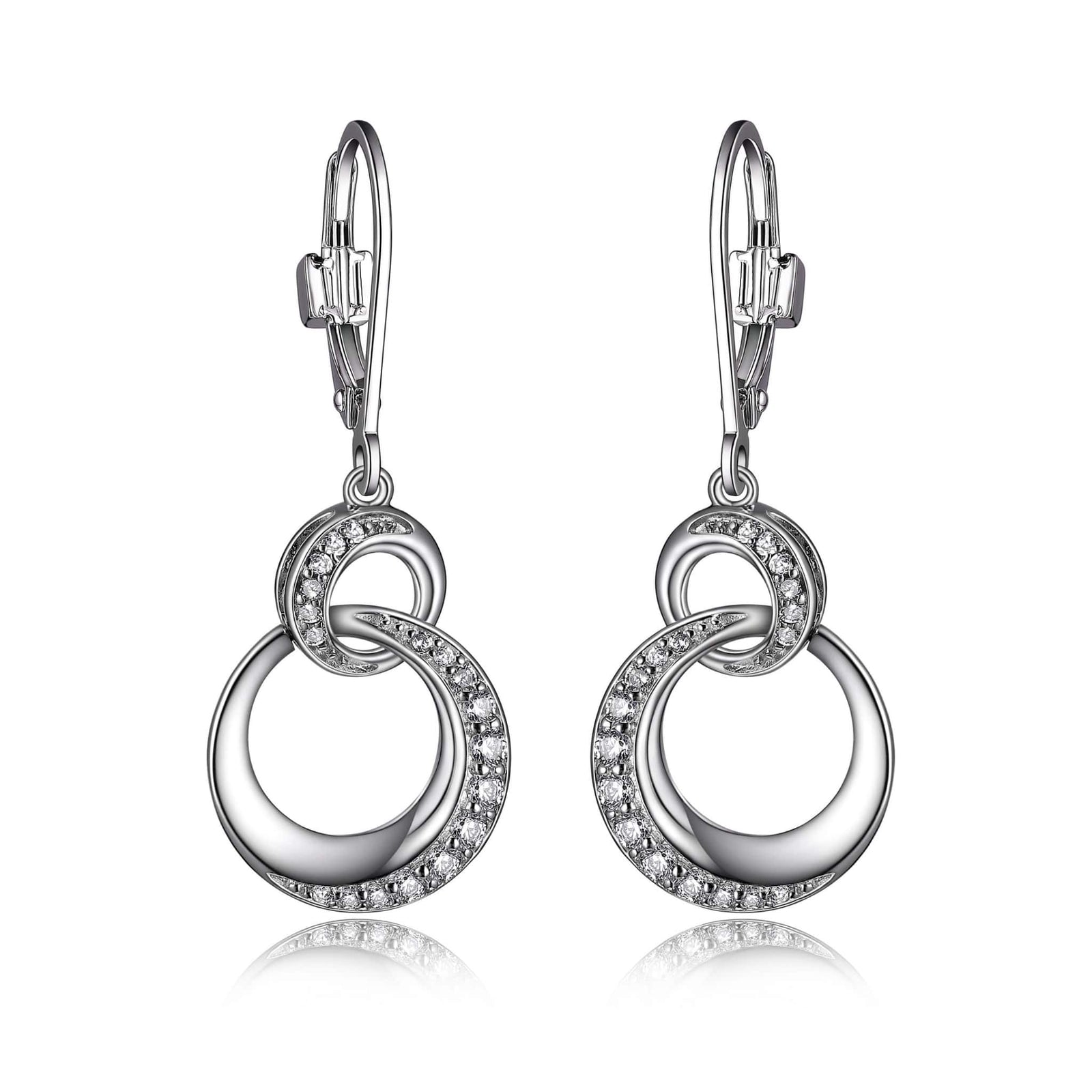 ELLE Hug Silver Dangle Earrings at Arman's Jewellers