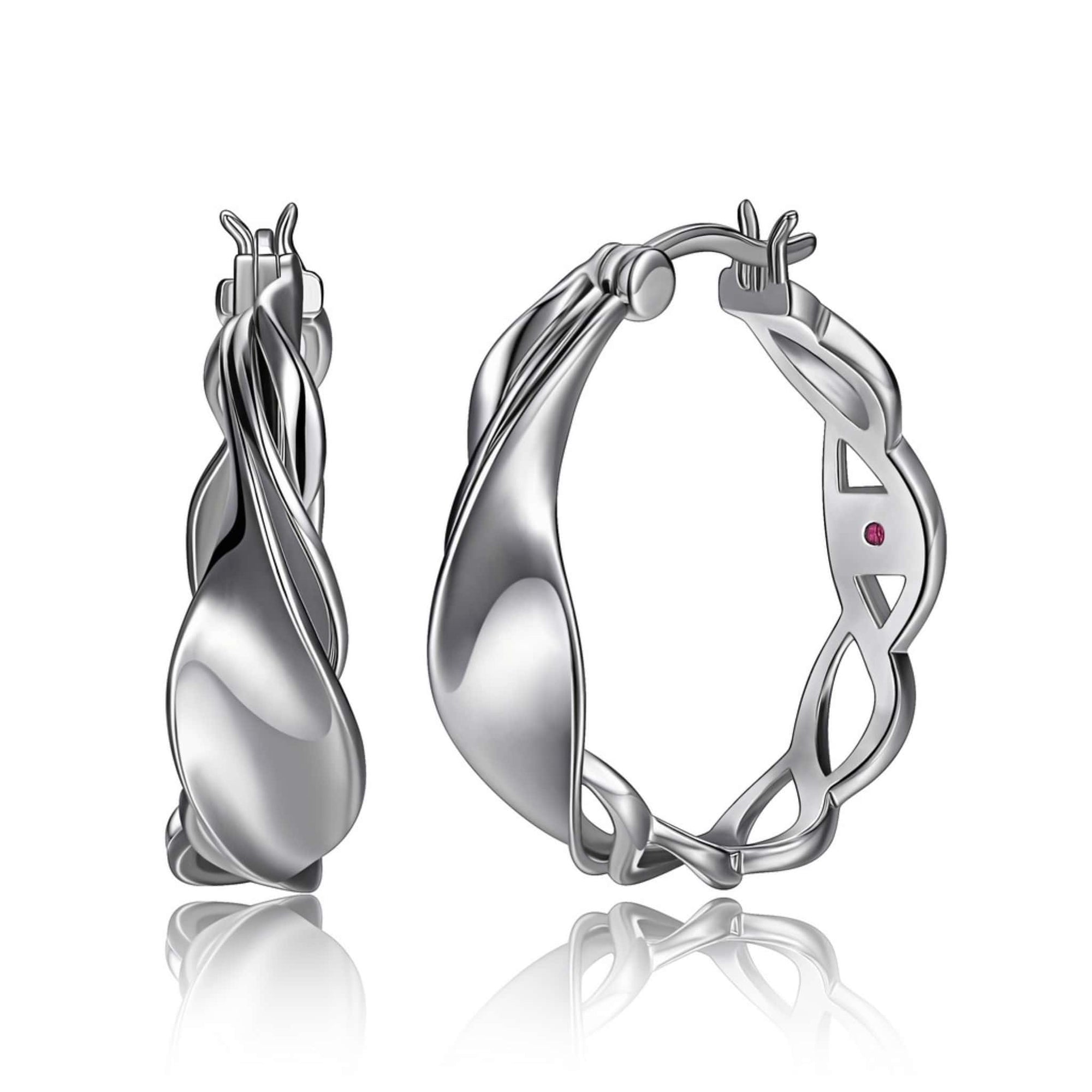 ELLE Island Life Silver Hoop Earrings at Arman's Jewellers