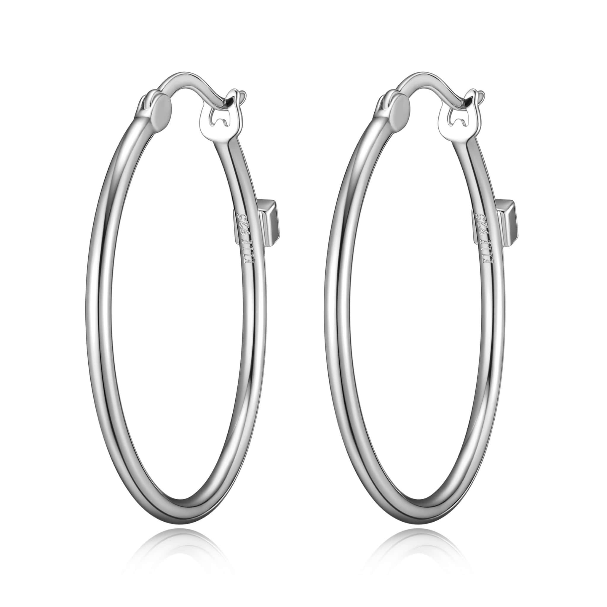 ELLE "Lyra" Silver Hoop Earrings at Arman's Jewellers
