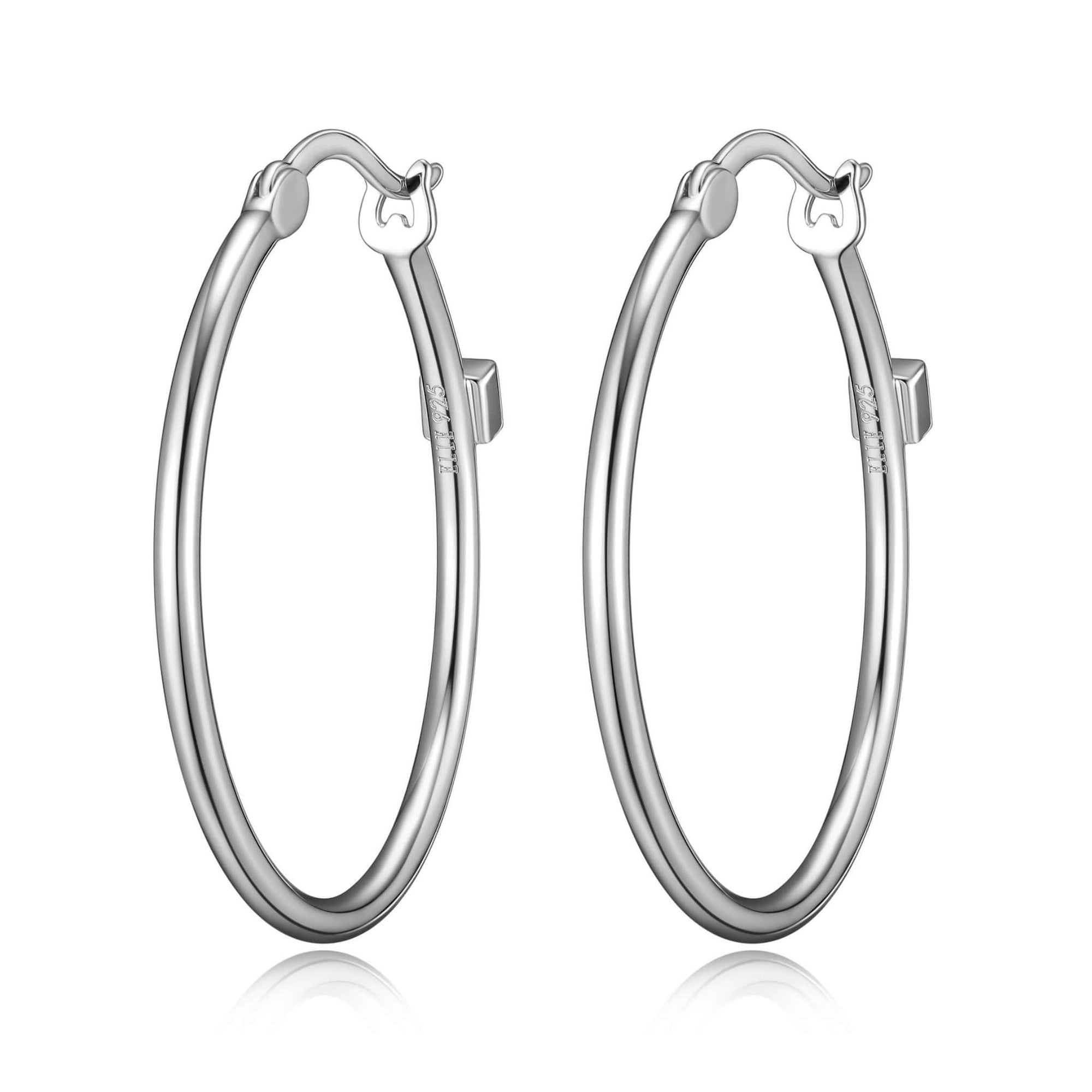 ELLE "Lyra" Silver Hoop Earrings at Arman's Jewellers