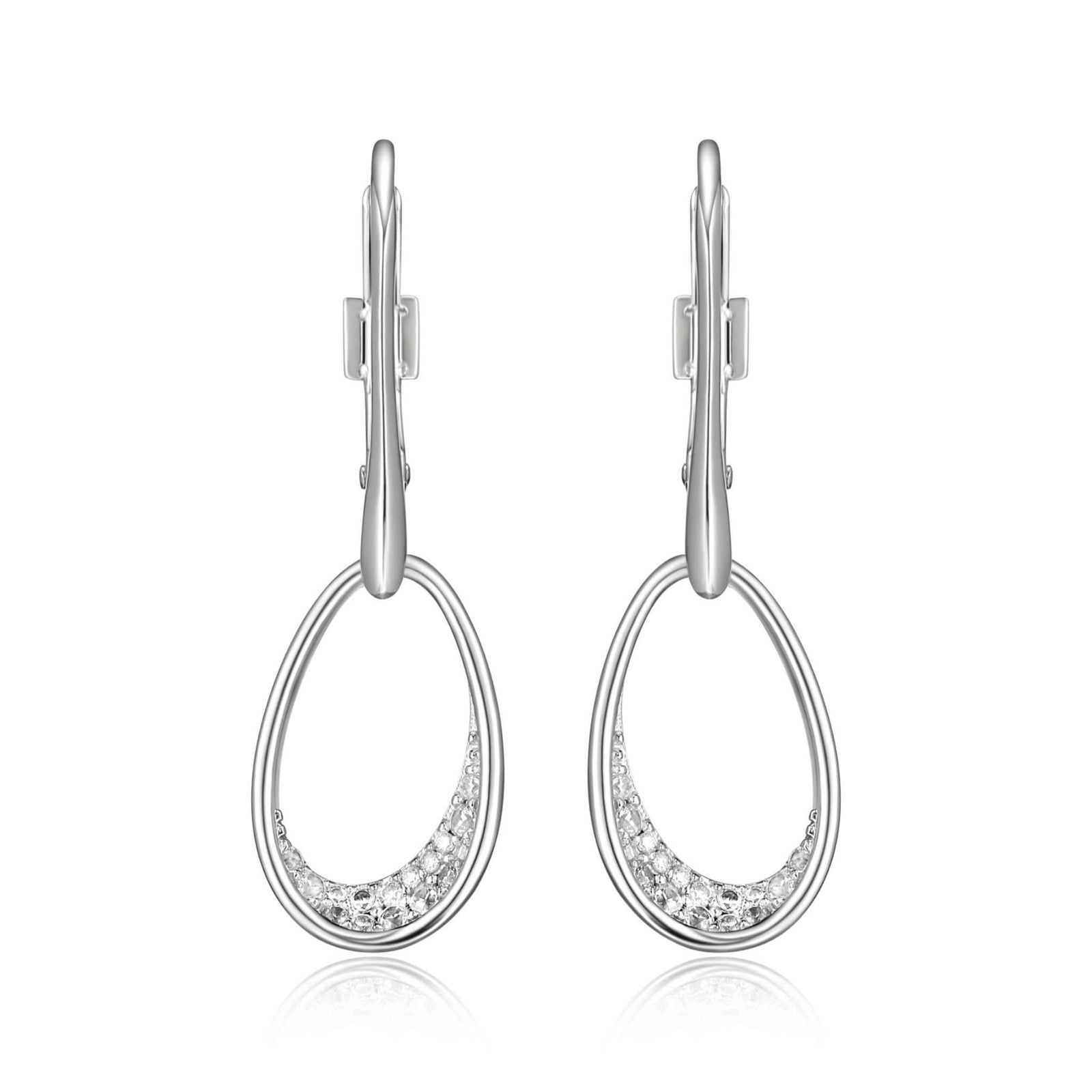 ELLE "Lake Mirror" Silver Dangle Earrings at Arman's Jewellers Kitchener