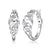 ELLE "Lattice" Silver Hoop Earrings at Arman's Jewellers