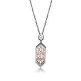 ELLE Lattice Two-Tone Silver Necklace at Arman's Jewellers