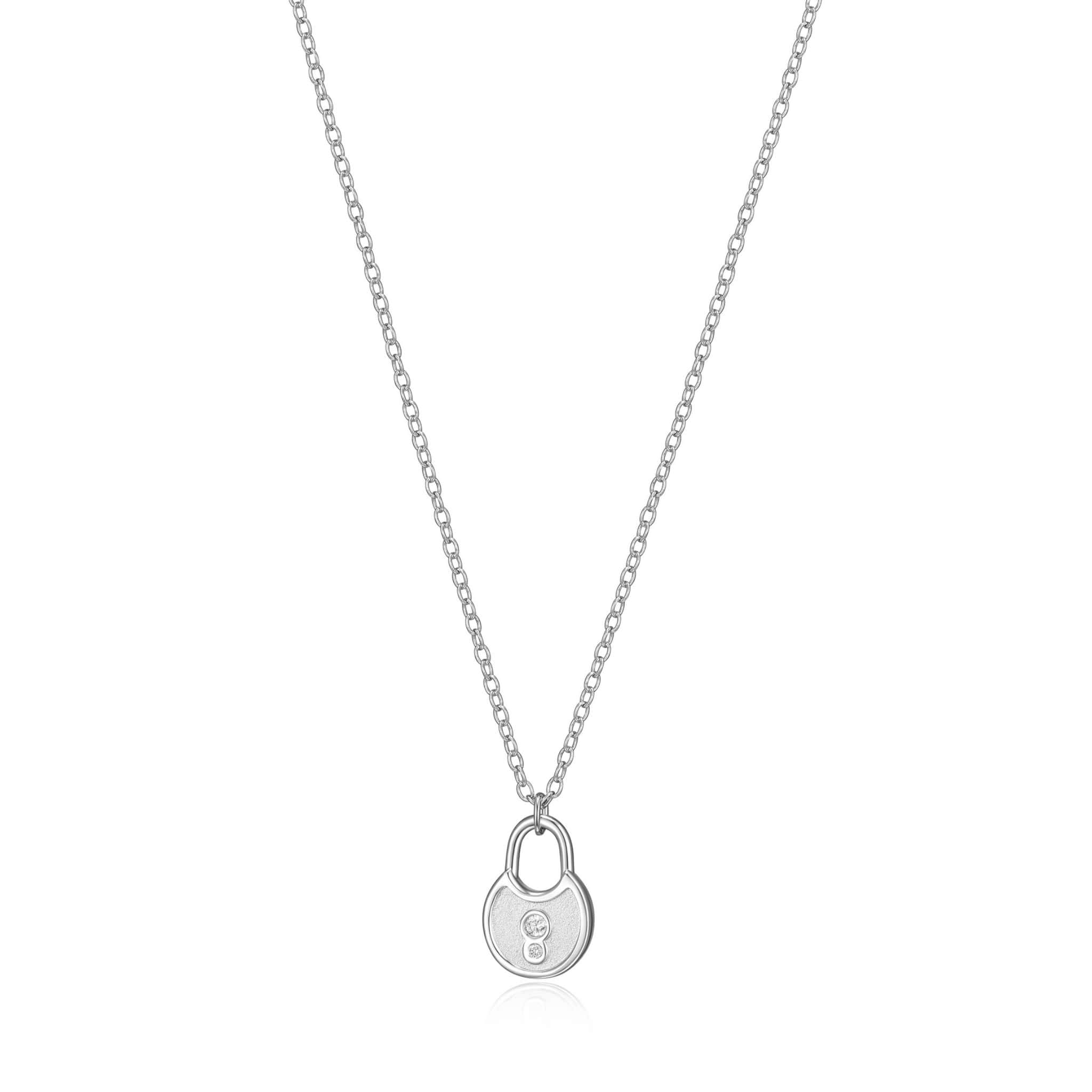 ELLE "Lock & Key" Silver Necklace at Arman's Jewellers