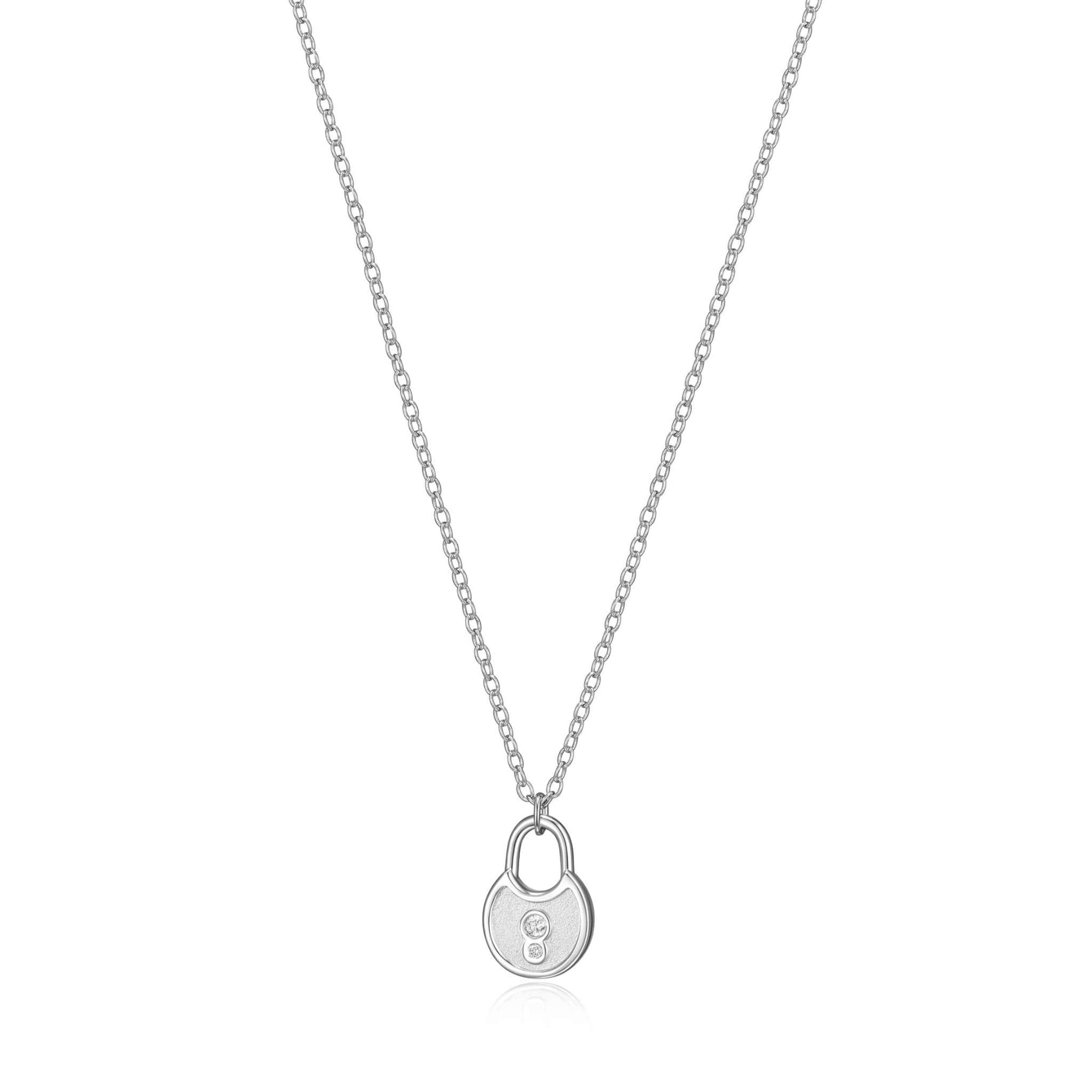 ELLE "Lock & Key" Silver Necklace at Arman's Jewellers