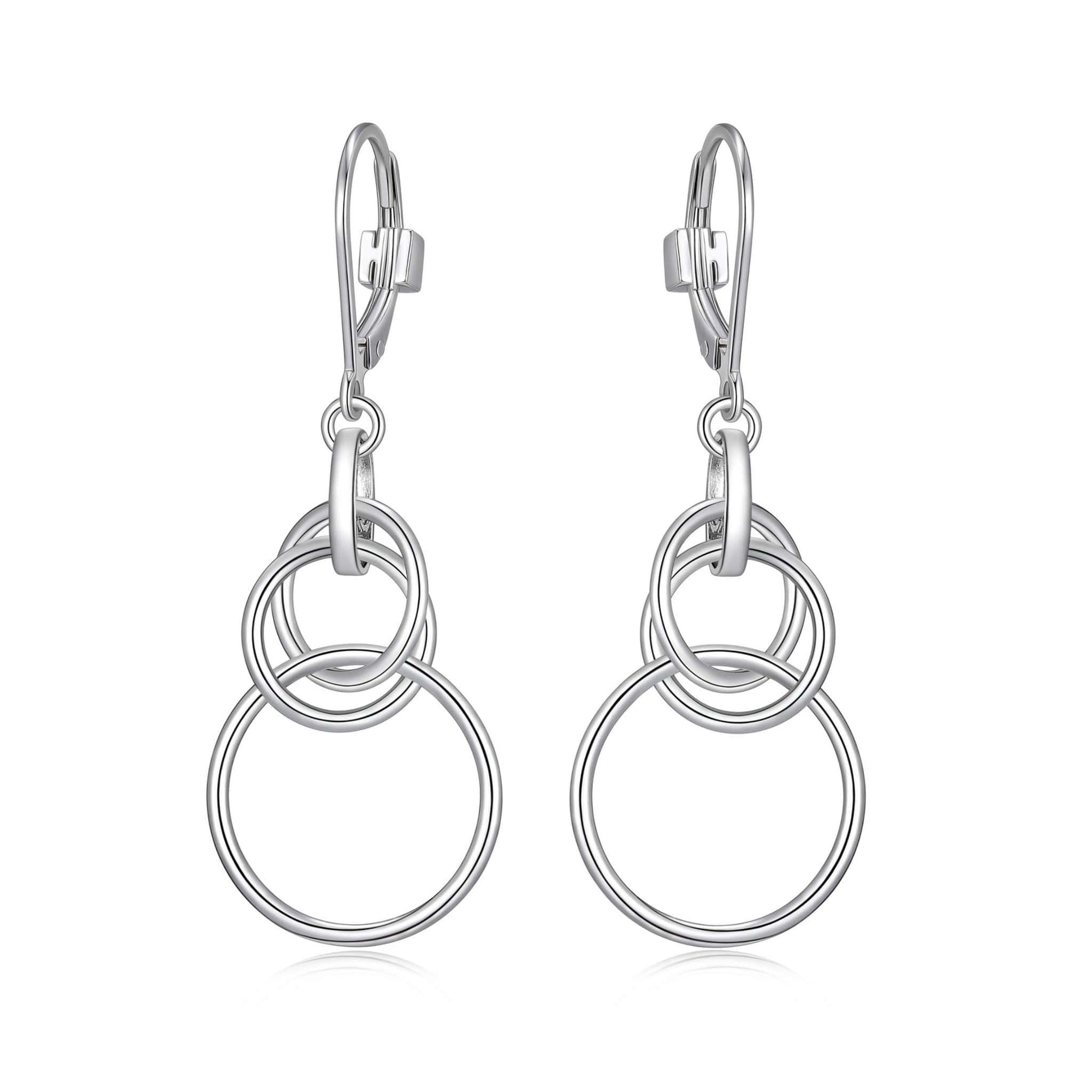 ELLE "Lyra" Silver Dangle Earrings at Arman's Jewellers