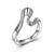 ELLE "Moon Shadow" Wavy Silver Ring at Arman's Jewellers