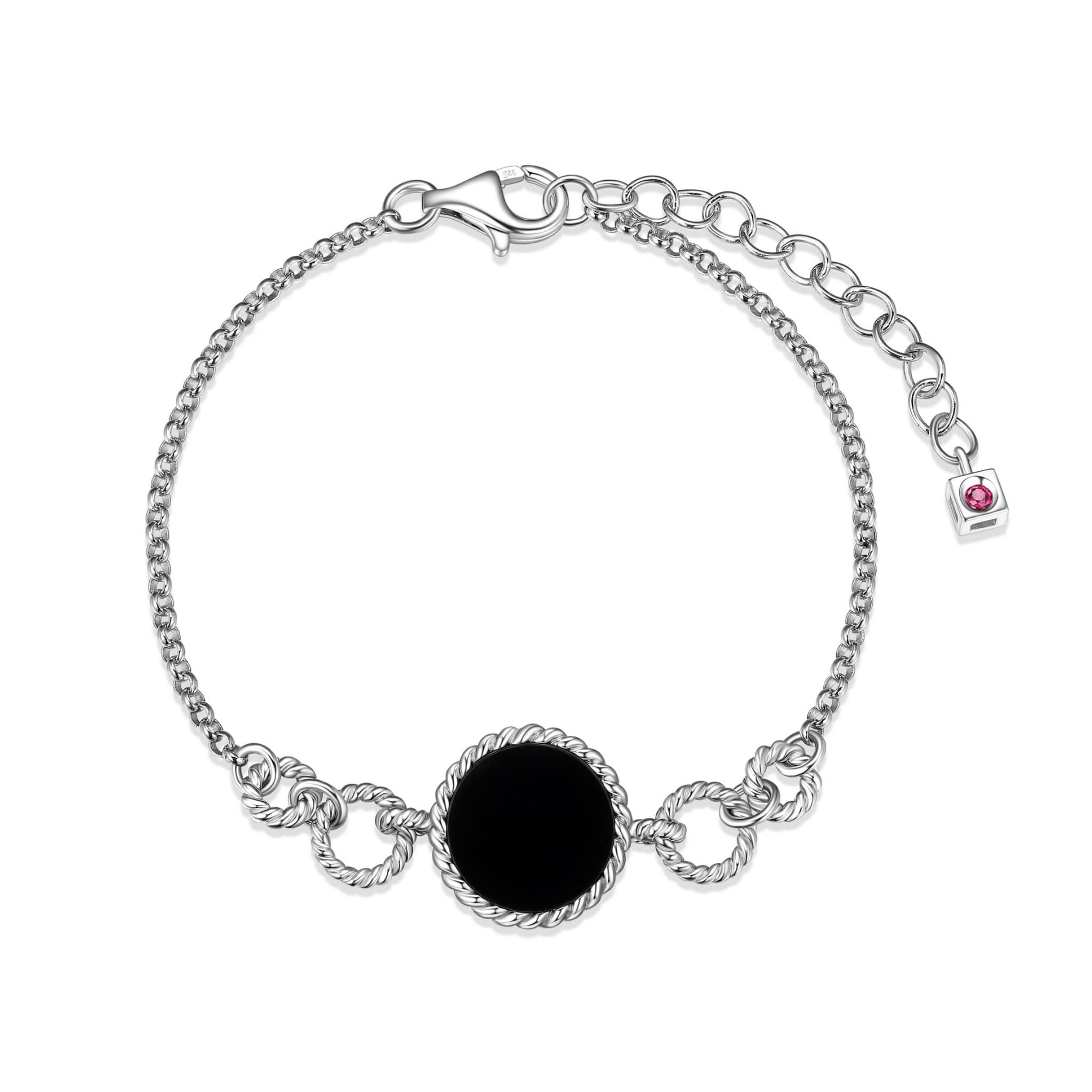 ELLE "Nautical" Black Agate Silver Bracelet at Arman's Jewellers Kitchener