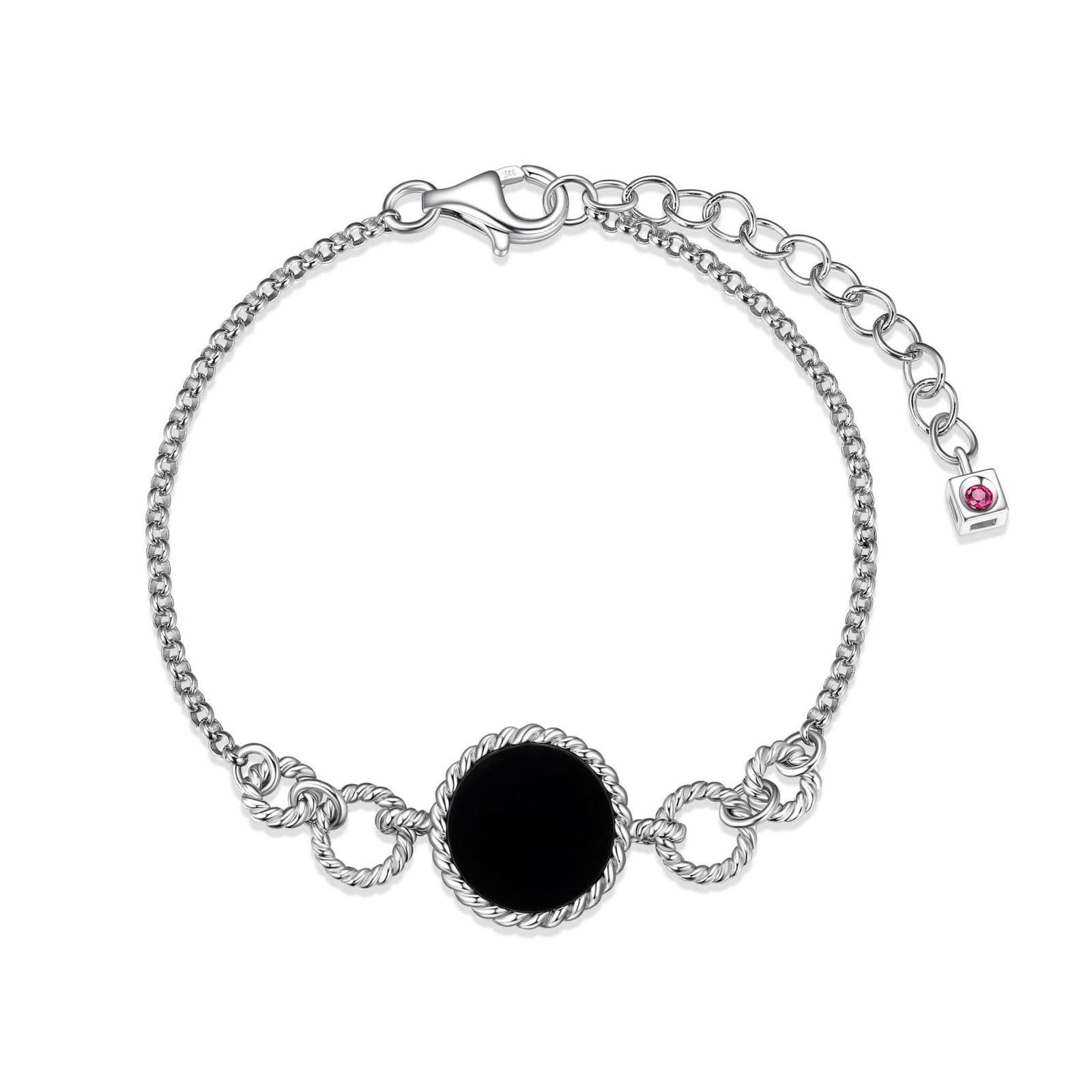 ELLE "Nautical" Black Agate Silver Bracelet at Arman's Jewellers Kitchener