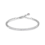 ELLE "Nautical" Cubic Zirconia Silver Rope Bangle