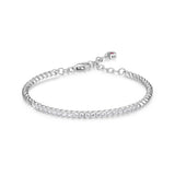 ELLE "Nautical" Cubic Zirconia Silver Rope Bangle