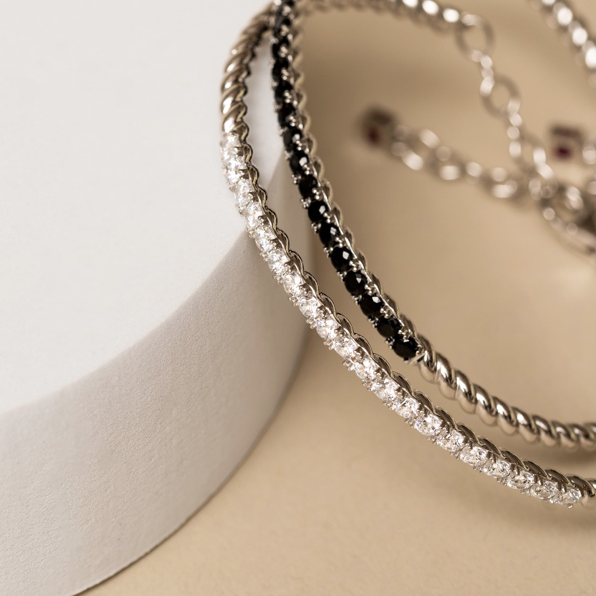 ELLE "Nautical" Silver Rope Bangles at Arman's Jewellers