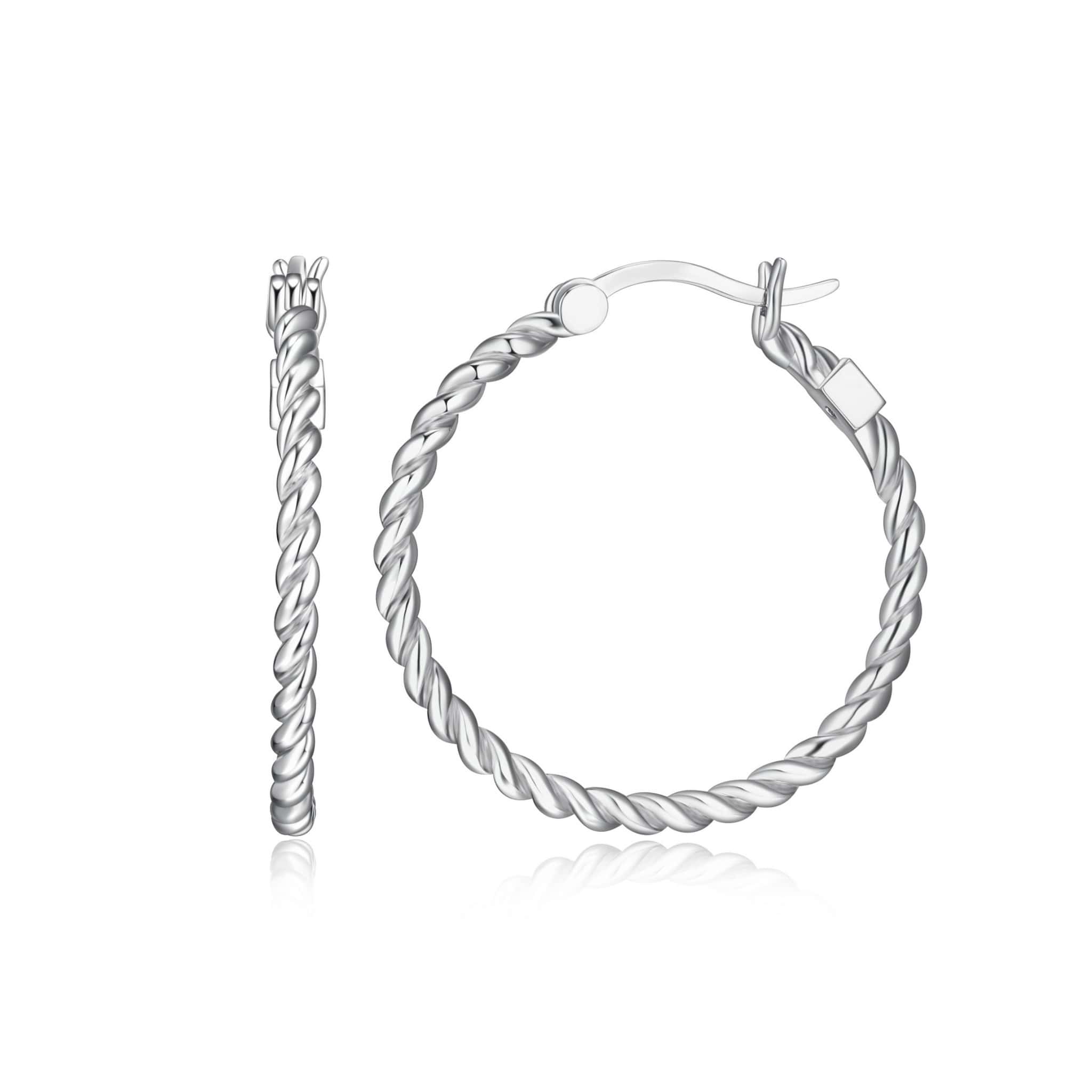 ELLE "Nautical" Silver Hoop Earrings at Arman's Jewellers Kitchener