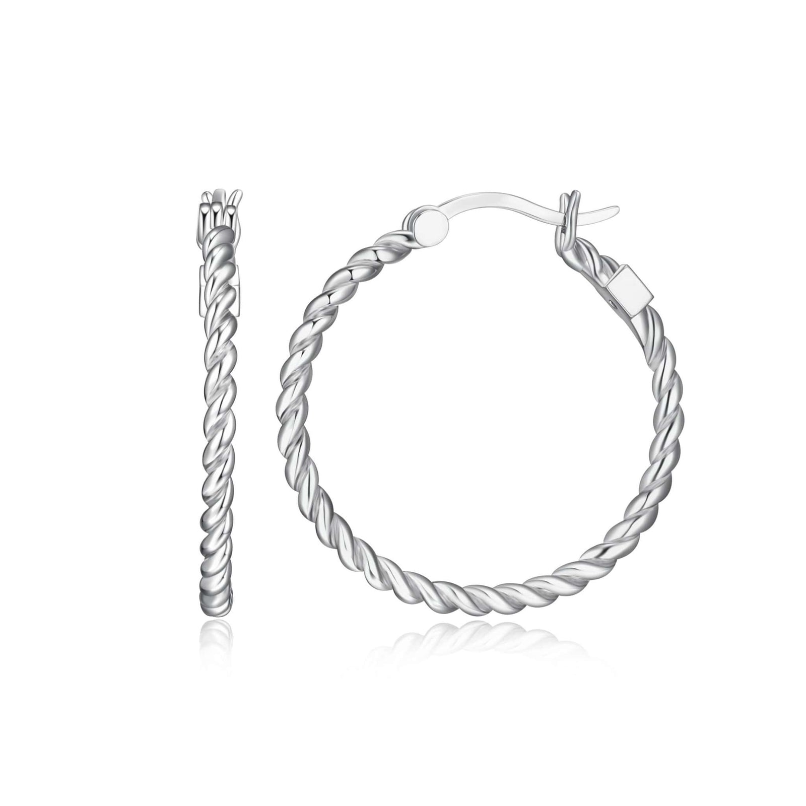 ELLE "Nautical" Silver Hoop Earrings at Arman's Jewellers Kitchener