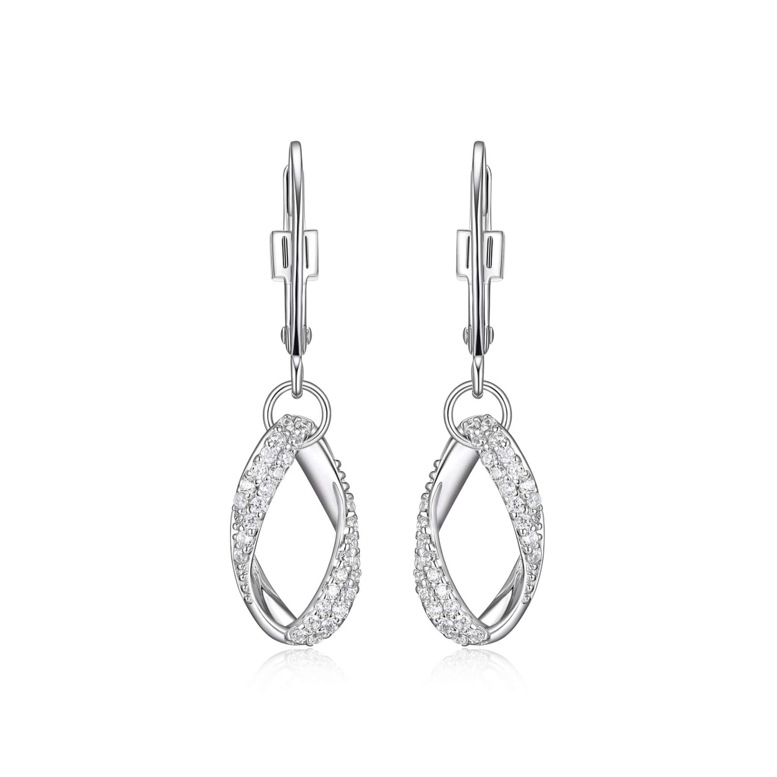 ELLE "Ovation" CZ Silver Dangle Earrings at Arman's Jewellers Kitchener