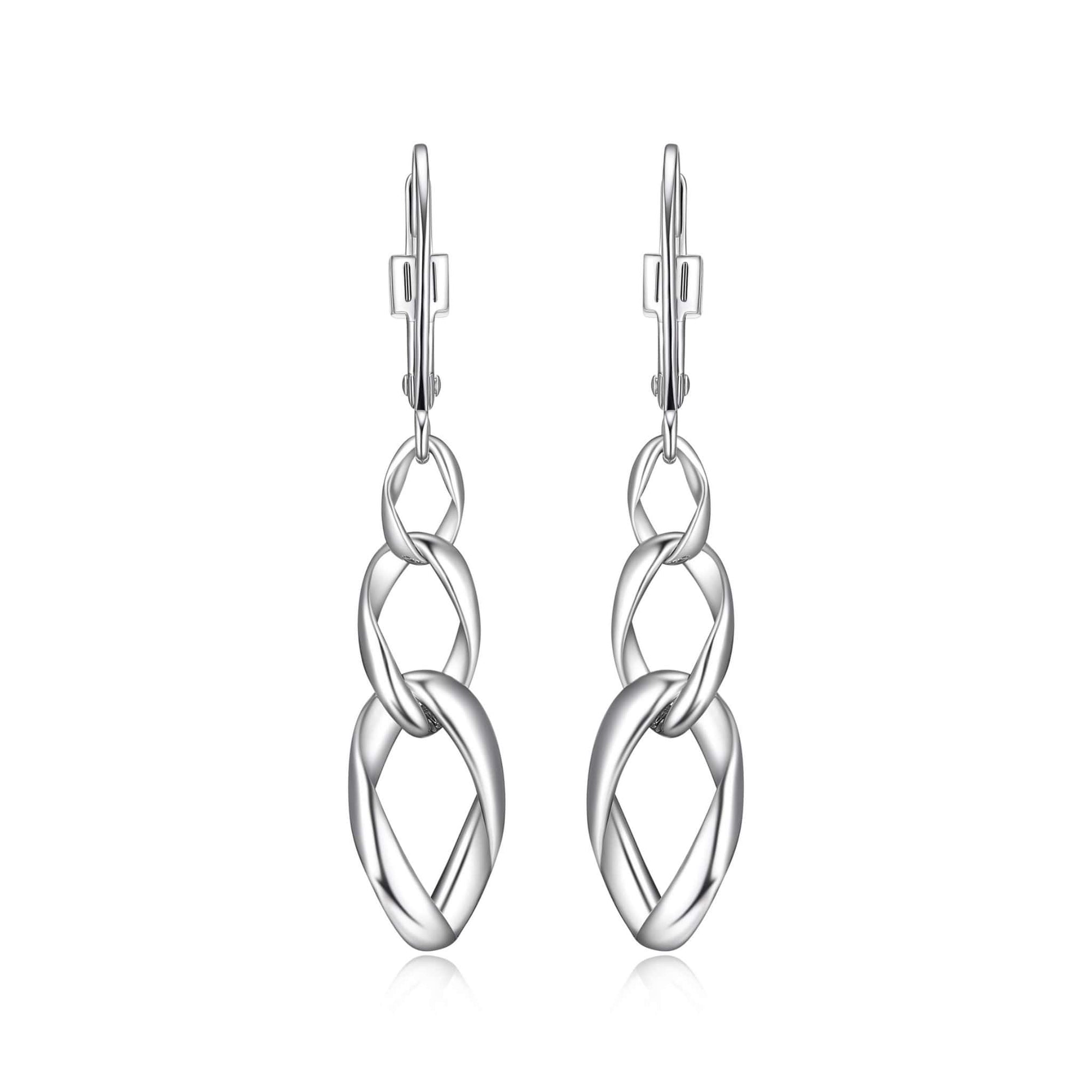 ELLE "Ovation" Silver Dangle Earrings
