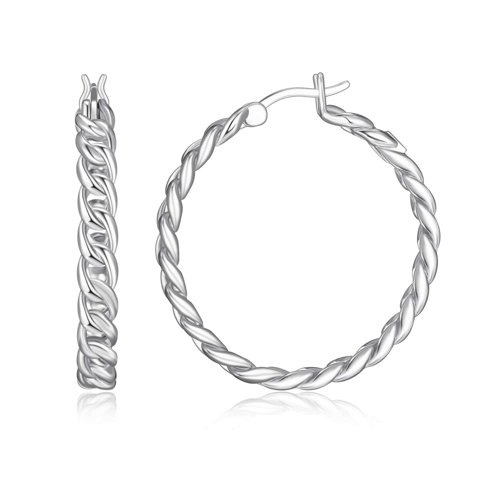 ELLE "Ovation" Silver Hoop Earrings at Arman's Jewellers Kitchener