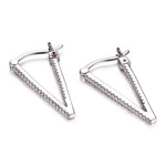 ELLE Rodeo Drive CZ Silver Hoop Earrings at Arman's Jewellers 
