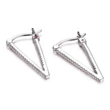 ELLE Rodeo Drive CZ Silver Hoop Earrings at Arman's Jewellers 