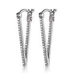 ELLE Rodeo Drive CZ Silver Hoop Earrings at Arman's Jewellers 