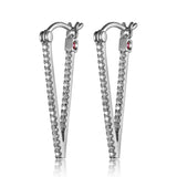 ELLE Rodeo Drive CZ Silver Hoop Earrings at Arman's Jewellers 