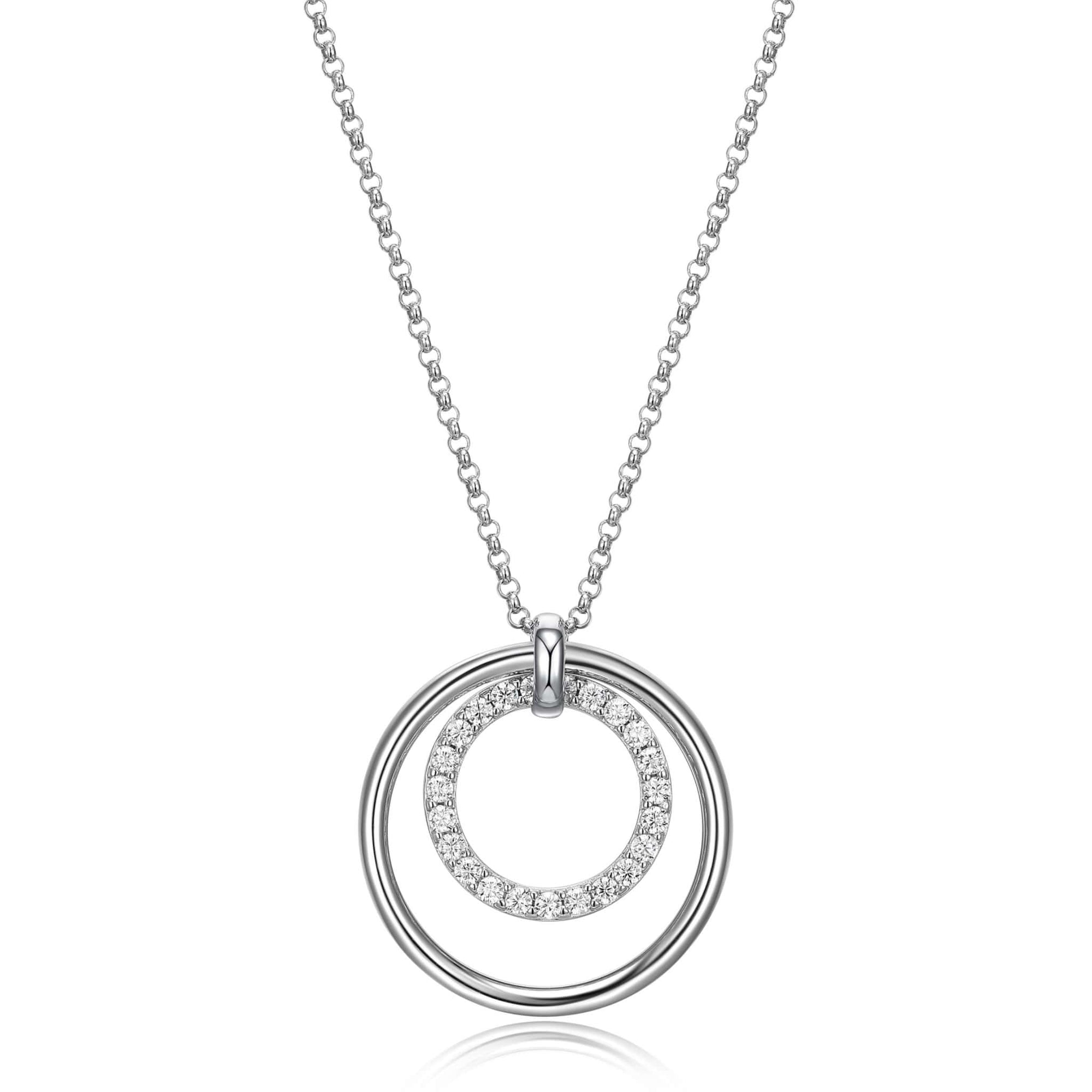 ELLE Simpatico Double Circle Silver Necklace at Arman's Jewellers Kitchener