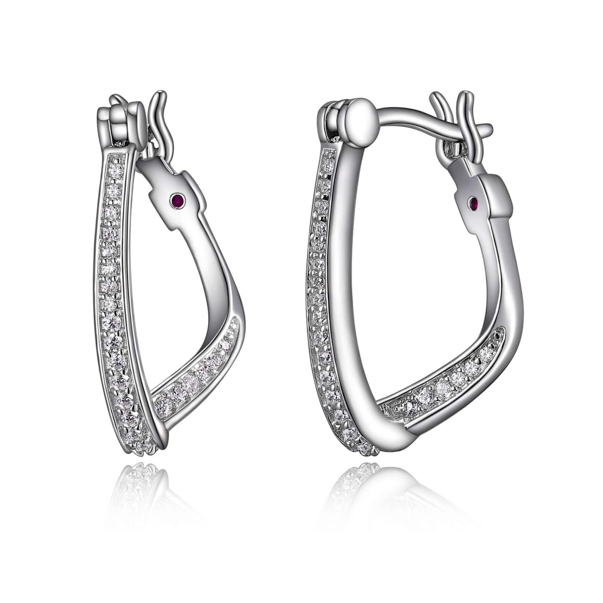 ELLE Scintillation Silver Hoop Earrings at Arman's Jewellers
