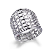 ELLE Secret Garden Wide Silver Ring at Arman's Jewellers 