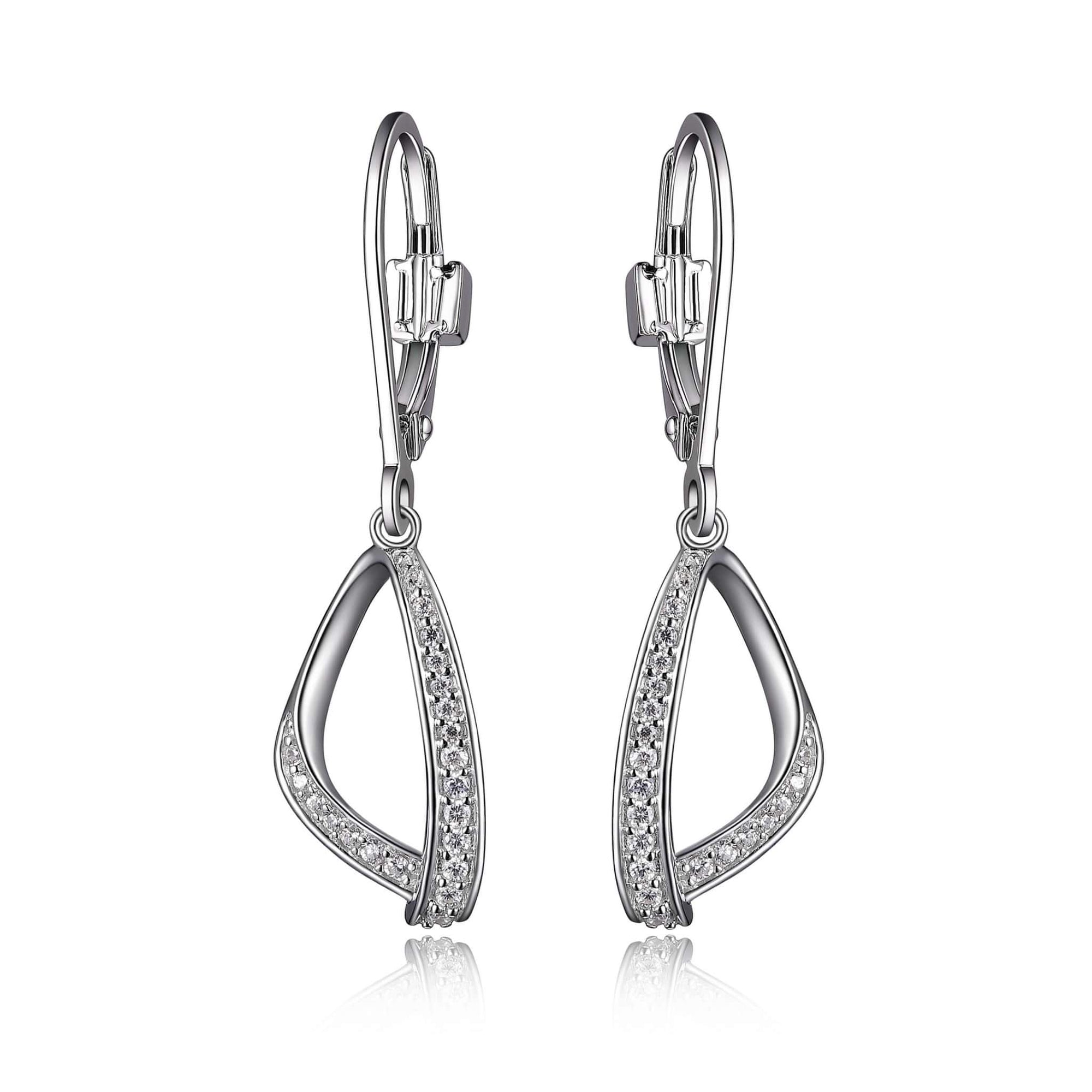 ELLE Sintillation Silver Dangle Earrings at Arman's Jewellers